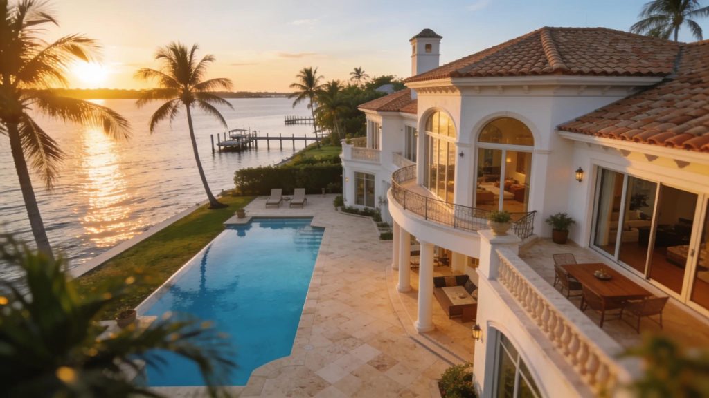 Luxurious waterfront property in Tampa Bay showcasing fine architecture and serene surroundings